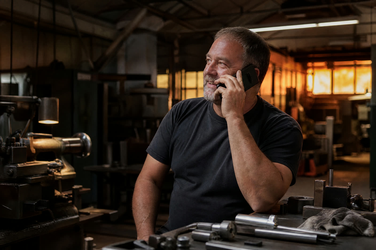 Business owner taking the call